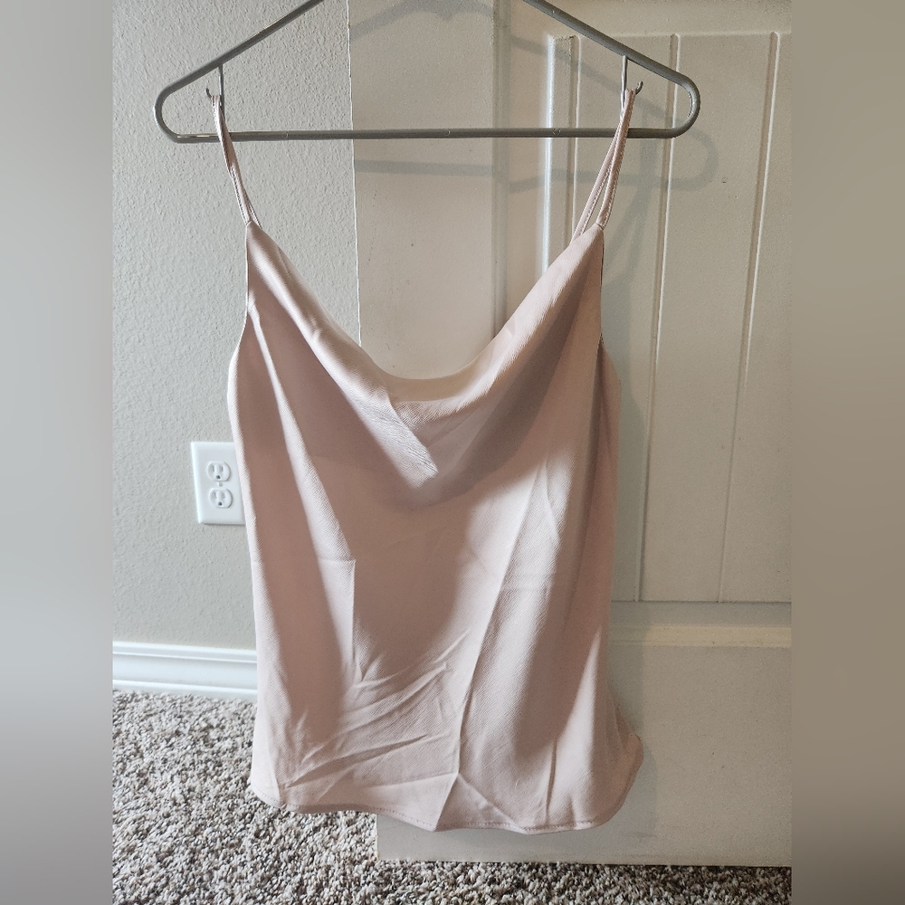 GLAM Cream Cowl Neck Camisole